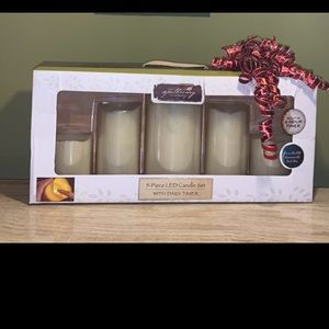 Apothecary & Company 5 pc LED Candle Set w Timer.